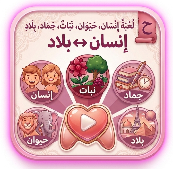 لعبة انسان حيوان جماد